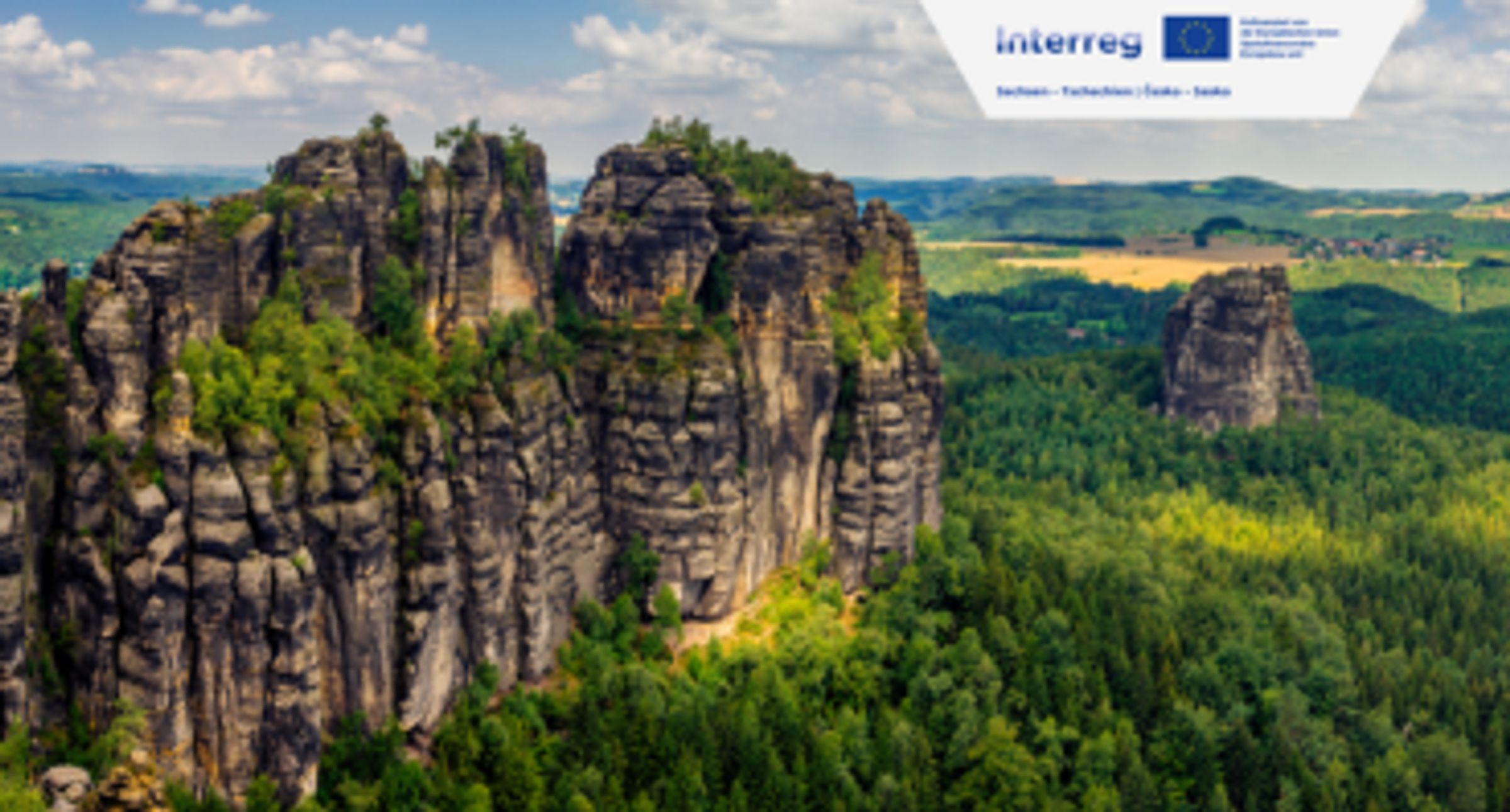 Panorama krajiny Saského Švýcarska